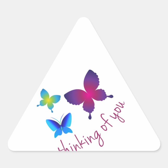 Denken Dreieckiger Aufkleber (Vorderseite)