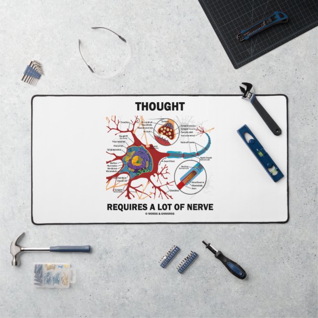 Denken erfordert eine Menge Nervenneuronensynapse Schreibtischunterlage (Arbeitsplatz)