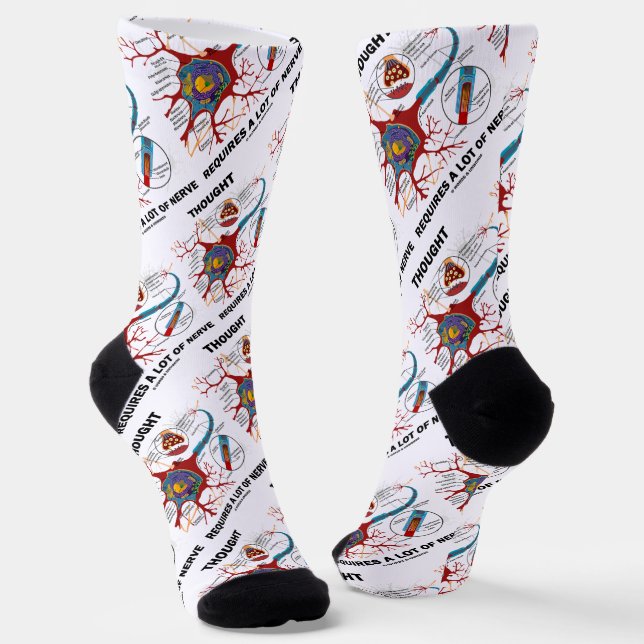 Denken erfordert eine Menge Nervenneuronensynapse Socken (Gewinkelt)