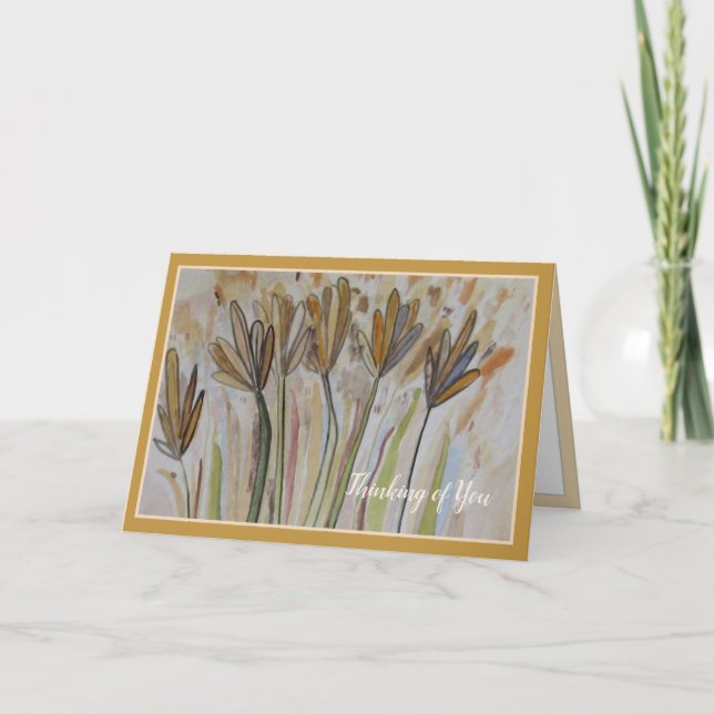 Denken - Feld der wild lebenden Blume Karte (Vorderseite)