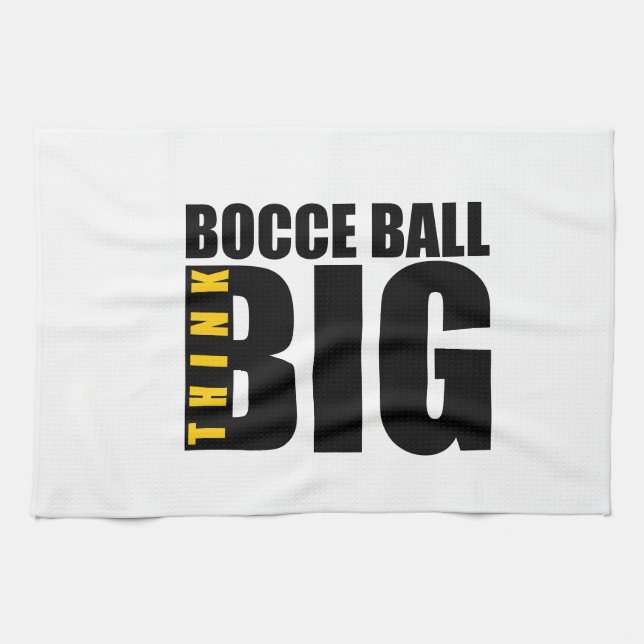 DENKEN GROSSER BOCCE-BALL-SPORTPLATTEN GESCHIRRTUCH (Horizontal)