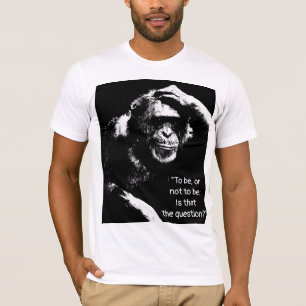 Denken Monkey Shakespeare Zitat Pop Kunst Männer T-Shirt
