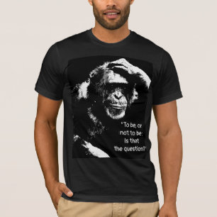 Denken Monkey Shakespeare Zitat Pop Kunst Männer T-Shirt