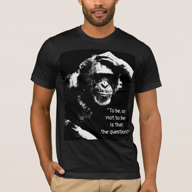 Denken Monkey Shakespeare Zitat Pop Kunst Männer T-Shirt (Vorderseite)