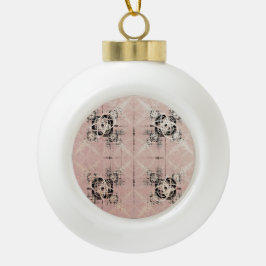 Denken Pastel Drehungen Schneeflocken Dekorationen Keramik Kugel-Ornament