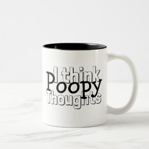 Denken Poopy Gedanken Zweifarbige Tasse