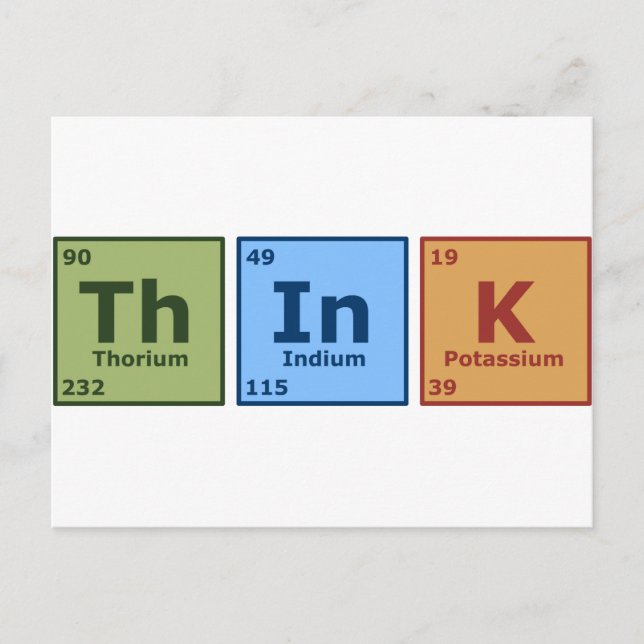 Denken Postkarte (Vorderseite)