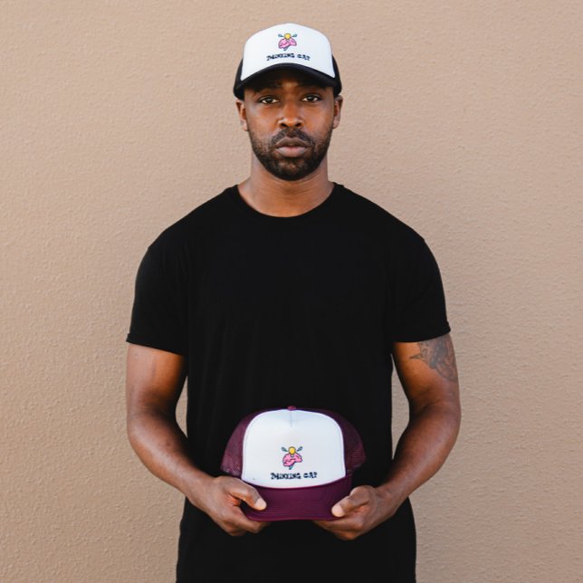 Denken provozierend Denken Cap Truckerkappe (Think big in whatever you wear.)