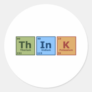 Denken Runder Aufkleber