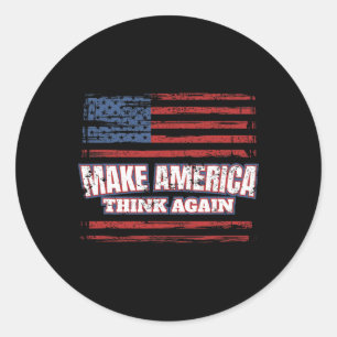 Denken Sie Amerika nochmal Runder Aufkleber