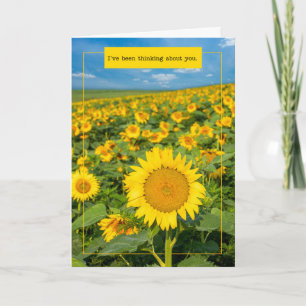 Denken Sie an alle schönen Sonnenblumen Feiertagskarte