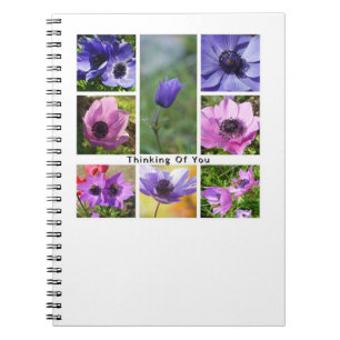 Denken Sie an Anemone Foto Collage Notizblock