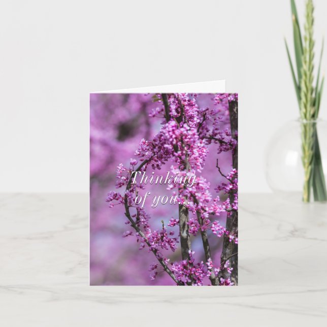 Denken Sie an Avondale Redbud Art Karte (Vorderseite)