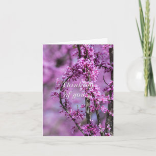 Denken Sie an Avondale Redbud Art Karte
