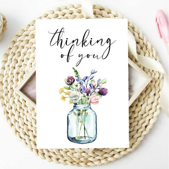 Denken Sie an Boho Pastel Floral Card Karte (Von Creator hochgeladen)