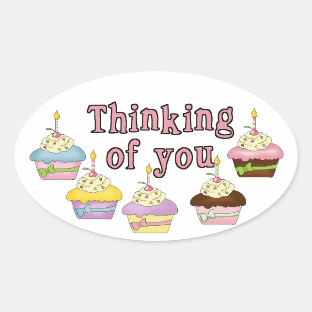 Denken Sie an Cupcake Sticker (Vorderseite)