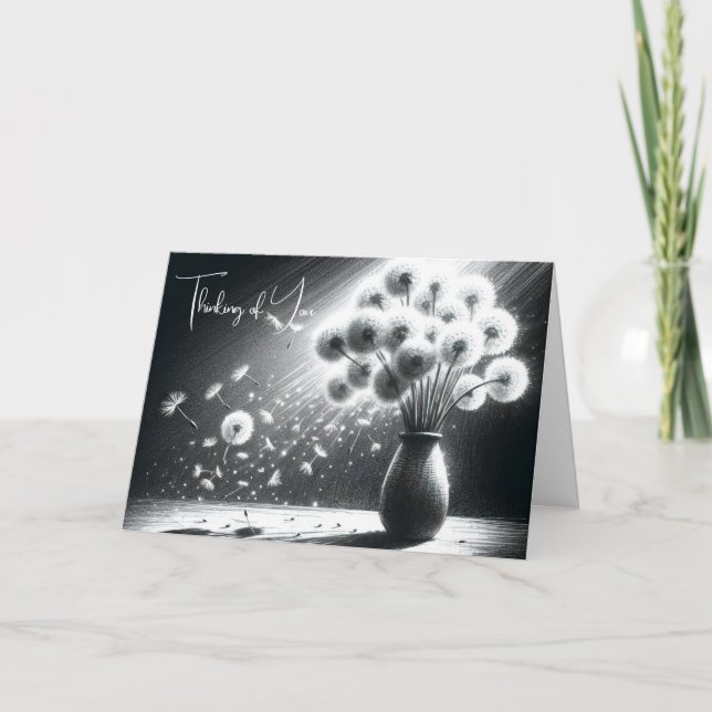 Denken Sie an Dandelion Bunch Karte (Vorderseite)