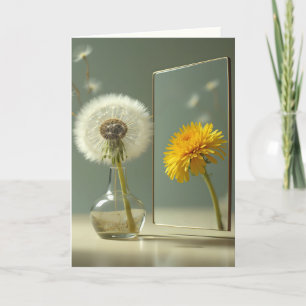 Denken Sie an Dandelion Reflection in a Mirror Karte