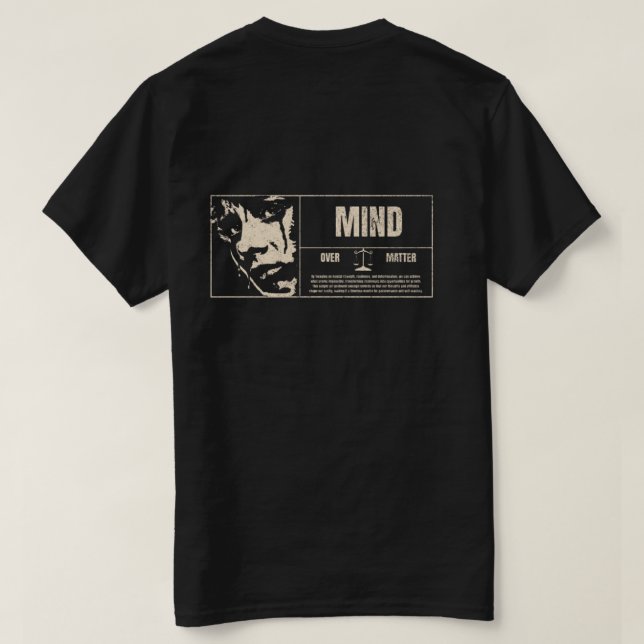 Denken Sie an das minimale Männer-T - Shirt-Design T-Shirt (Design Rückseite)
