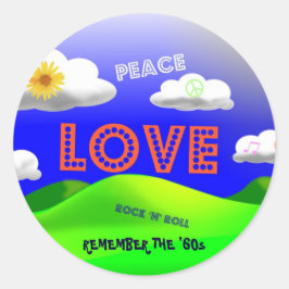 Denken Sie an den Aufkleber der 60er Jahre