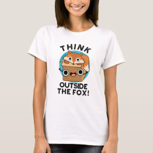 Denken Sie an den Fox-Funny-Animal-Puff. T-Shirt