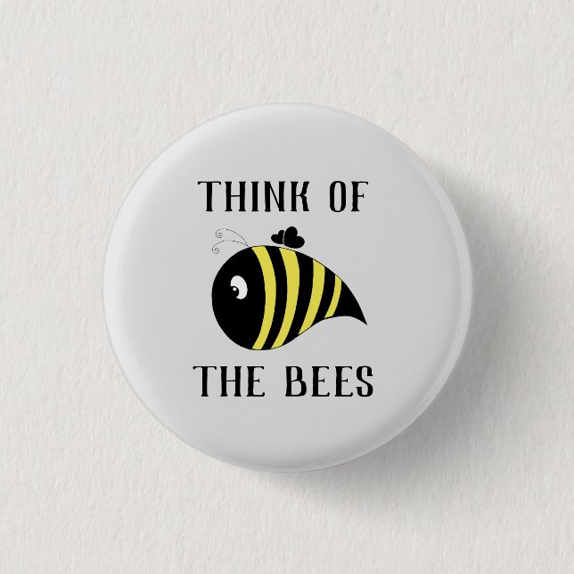 Denken Sie an den Knopf Bienen Button (Vorderseite)