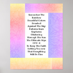 Denken Sie an den Regenbogen Poster
