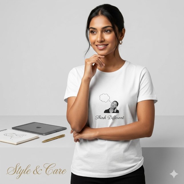 Denken Sie an den T - Shirt anderer Slogan-Girls (Inspirational Think Different Girls T-Shirt Slogan)