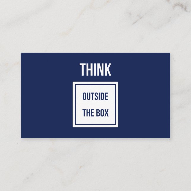 Denken Sie an die Boxenberatermarine Visitenkarte (Vorderseite)