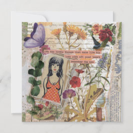 Denken Sie an die jetzt flache Grußkarte