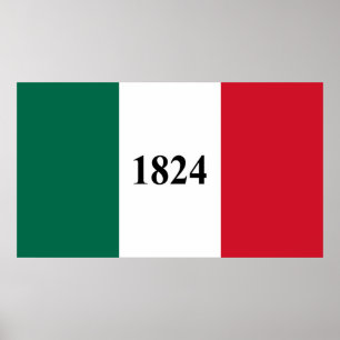 Denken Sie an die Staatsflagge von Alamo Texas Poster