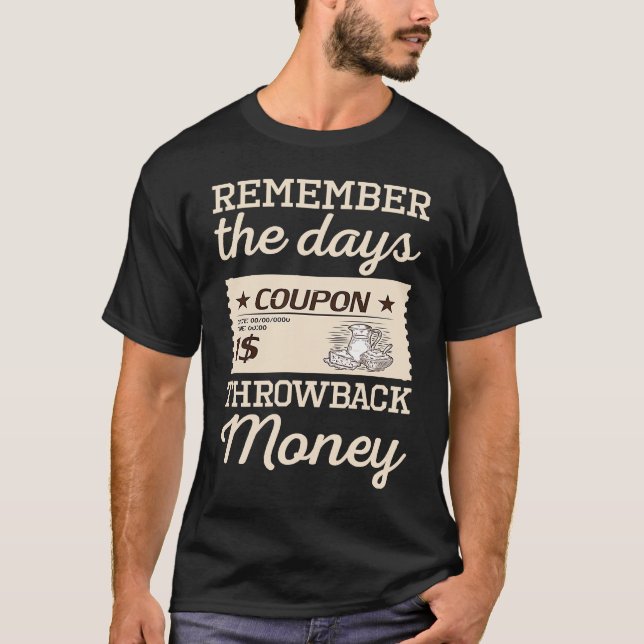 Denken Sie an die Throwback-Geld-Briefmarke T-Shirt (Vorderseite)