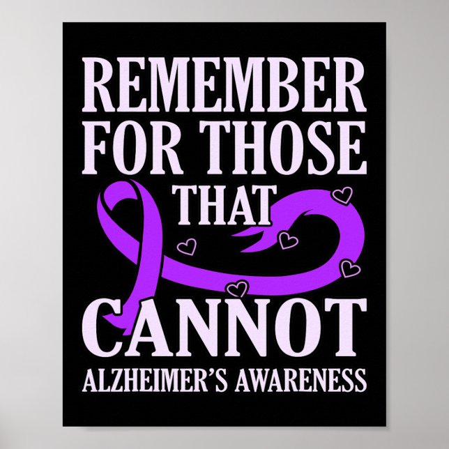 Denken Sie an diejenigen, die kein Alzheimer-Aware Poster (Vorne)