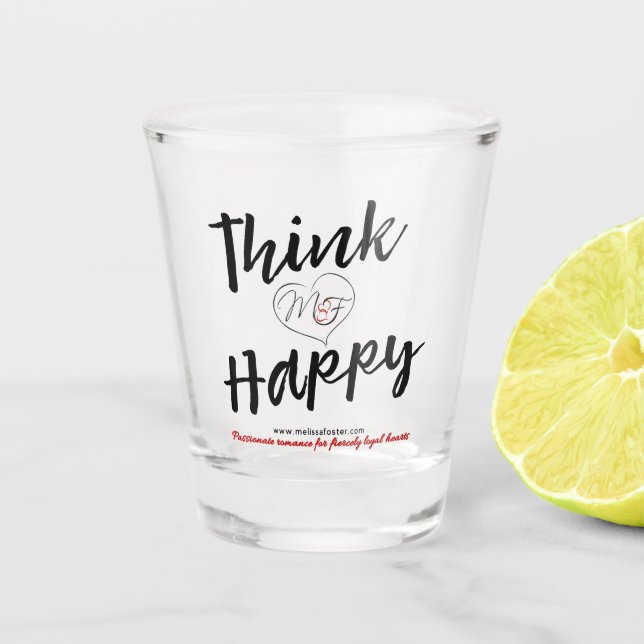 Denken Sie an ein Logo-Glas Schnapsglas (Vorderseite)