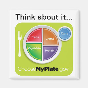 Denken Sie an es wählen MyPlate Magneten Magnet