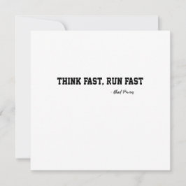 Denken Sie an Fast Run Fast Sports Football Motiva Karte