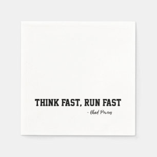 Denken Sie an Fast Run Fast Sports Football Motiva Serviette