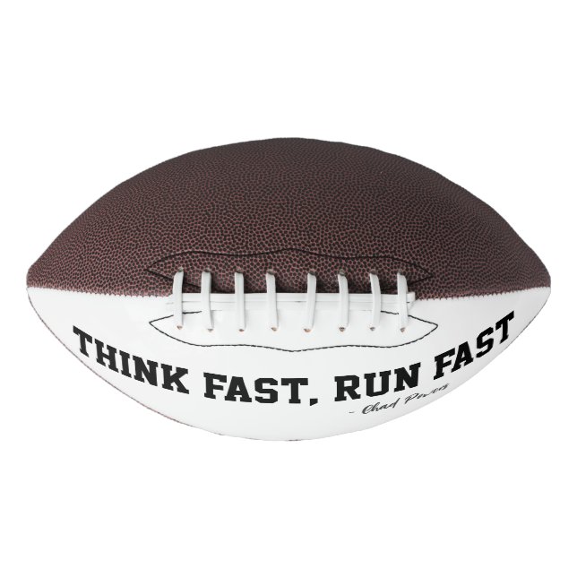 Denken Sie an Fast Run Fast Sports Football Qoute  (Vorderseite)