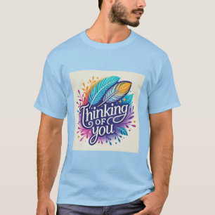 Denken Sie an Feathers Design Mens Tshirt