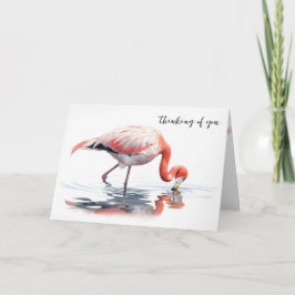 Denken Sie an Flamingo Karte