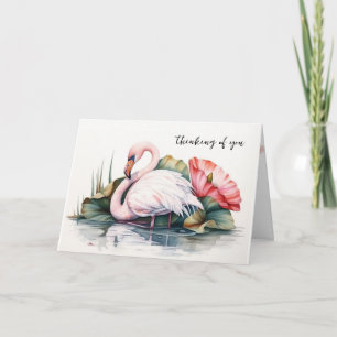 Denken Sie an Flamingo Karte