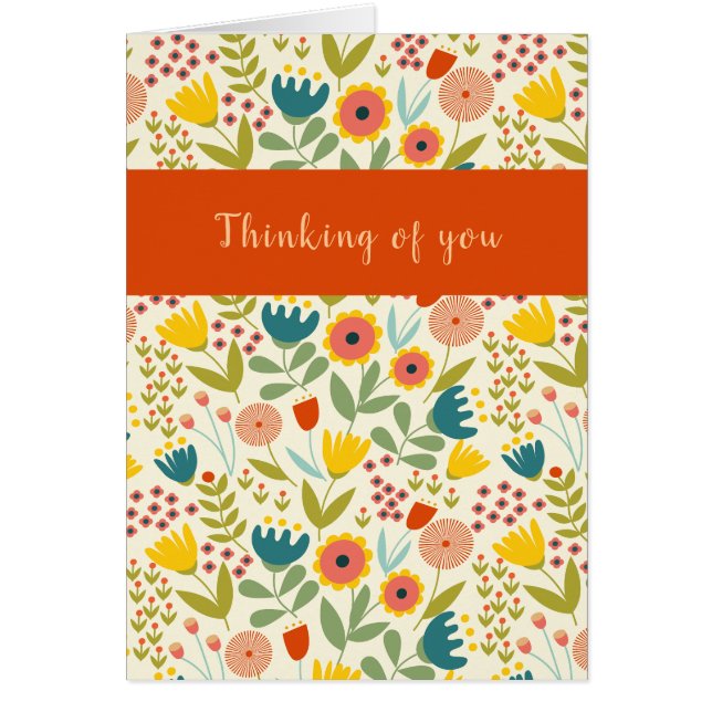 Denken Sie an Folk Art Hallo Gruß (Vorne)