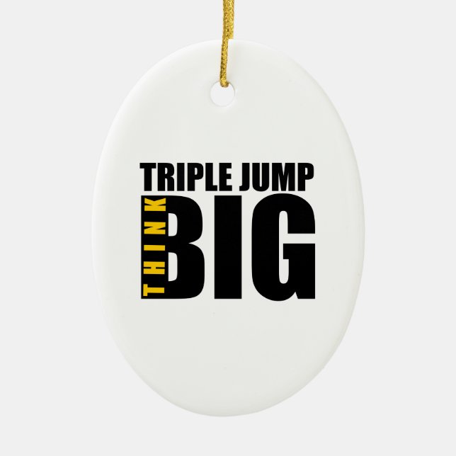 DENKEN SIE AN GROSSE TRIPLE-JUMP-SPORTENTWURFE KERAMIK ORNAMENT (Vorne)