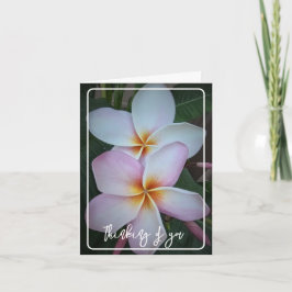 Denken Sie an Halo Plumeria Faltkarte Karte