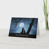 Denken Sie an Hund und Katze im Mondlicht