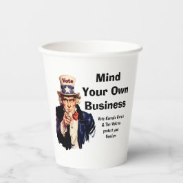 Denken Sie an Ihr eigenes Unternehmen Harris Walz Pappbecher