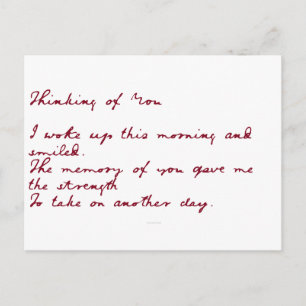 Denken Sie an Ihr Gedicht Postkarte