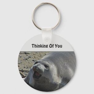 Denken Sie an Ihr graues Elefantentier im Siegel Schlüsselanhänger