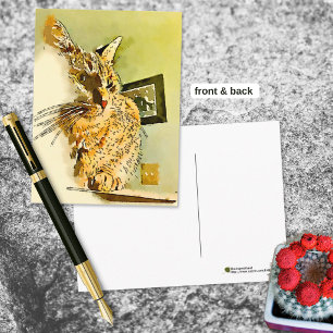 Denken Sie an Ihr Kitty Heart Nose Wasserfarbe Postkarte