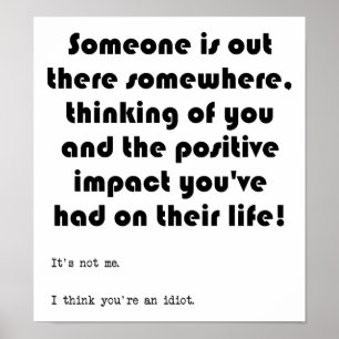 Denken Sie an Ihr lustiges Poster